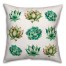 Succulent Collection 18x18 Faux Suede Throw Pillow Front