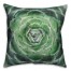Dark Emerald Succulent 18x18 Faux Suede Throw Pillow Back