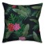 Tropical Bromiliad 18x18 Faux Suede Throw Pillow Back
