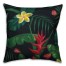 Tropical Birds of Paradise 18x18 Faux Suede Throw Pillow Back