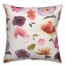 Heirloom Poppies 18x18 Faux Suede Throw Pillow Front
