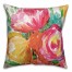 Colorful Ranuculus 18x18 Faux Suede Throw Pillow Back