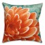 Peach Water Lily 18x18 Faux Suede Throw Pillow Back