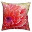 Pink Water Lily 18x18 Faux Suede Throw Pillow Back