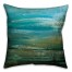 Seaside Hues Abstract 18x18 Faux Suede Throw Pillow