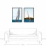 Painty Sailboat Black Floating Frame Canvas Set