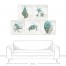 Watercolor Sea Creatures 24x24 Canvas Set