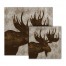 Brown Dipped Moose Canvas
