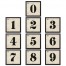 Vintage Numbers 12x12 Black Framed Canvas