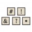 Vintage Symbols 12x12 Black Framed Canvas 