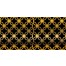 Black And Gold Quad Spun Polyester Throw Pillow
