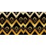 Ikat Black Gold Spun Polyester Throw Pillow