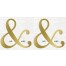 Golden Ampersand Mr and Mrs Spun Polyester Throw Pillow