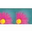 Pink Daisy Spun Polyester Throw Pillow