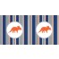 Orange Triceratops Spun Polyester Throw Pillow