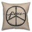 Peace Spun Polyester Throw Pillow