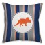 Orange Triceratops Spun Polyester Throw Pillow