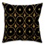 Speckles of Black And Gold Spun Polyester Throw Pillow