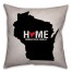 Wisconsin State Pride Spun Polyester Throw Pillow - 16x16 
