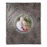 Live Laugh Love Circle Personalized Monogram Coral Fleece Blanket – 50x60