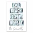Personalized Name Eat Beach Sleep Repeat Canvas Print