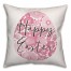 Happy Easter Floral Egg 18x18 Spun Poly Pillow