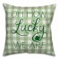 Oh How Lucky We Are Buffalo Check 18x18 Spun Poly Pillow
