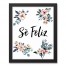 Se Feliz 11x14 Black Framed Canvas