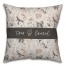 Rose Floral Pattern 18x18 Personalized Spun Poly Pillow