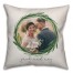 Greenery Wreath Frame 18x18 Personalized Spun Poly Pillow