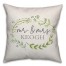 Watercolor Greenery Wreath 18x18 Personalized Spun Poly Pillow