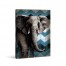 Funky Blue Chevron Elephant Canvas Wall Art