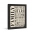 Family Rules Black And White Canvas Wall Art 