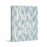Love Never Fails Blue Herringbone Canvas Wall Art 