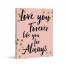 Love You Gold Polka Dots Canvas Wall Art