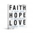 Faith Hope Love Blue Canvas Wall Art 