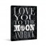 Love To The Moon Canvas Wall Art 