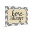 Love Always Gray Chevron Canvas Wall Art 