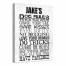 Dog Rules 11x14 Personalized Canvas Wall Art