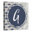 Navy Monogram 12x12 Personalized Canvas Wall Art
