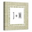 Green Geo Monogram 12x12 Personalized Canvas Wall Art