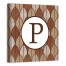Auburn Leafies Monogram 12x12 Personalized Canvas Wall Art