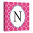 Pink Juvie Quatrefoil Monogram 12x12 Personalized Canvas Wall Art