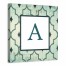 Sea Pattern Monogram 16x16 Personalized Canvas Wall Art 