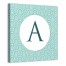 Trendy Medallion Sheet Monogram 16x16 Personalized Canvas Wall Art 