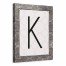 Wood Greige Quatrefoil Monogram 16x20 Personalized Canvas Wall Art 