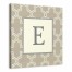 Greige Monogram Painted Pattern 20x20 Personalized Canvas Wall Art