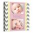 Gray And Pink Chevron Baby 12x12 Personalized Canvas Wall Art 