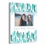 Teal Paint Strokes 16x20 Personalized Canvas Wall Art