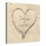 You & Me Heart in the Sand 20x20 Personalized Canvas Wall Art